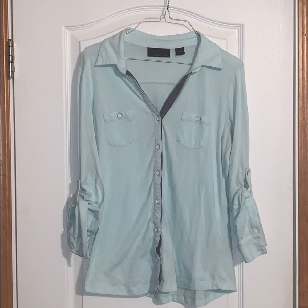 Attention button down